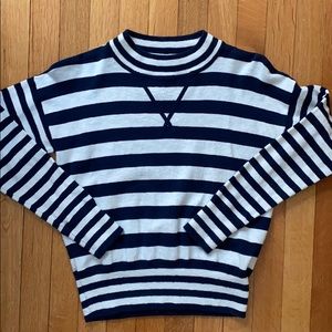 Madewell Relaxed Mock Neck striped sweater